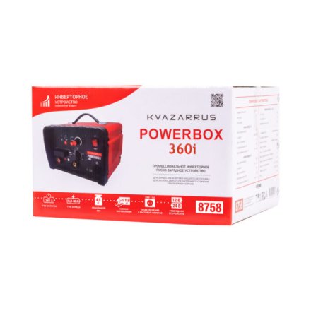 Инверторное пуско-зарядное устройство KVAZARRUS PowerBox 360i таймер цветная коробка купить в Екатеринбурге