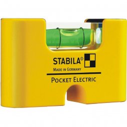 Уровень тип  Pocket Electric  70x20x40мм с магнитом и пазом под отвертку   STABILA