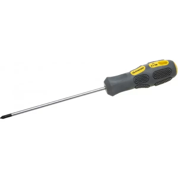 Отвертка STAYER "PROFESSIONAL" "MAX-GRIP" слесарная, Cr-V, намагниченная, PZ №0х100мм 25822-0-100 G купить в Екатеринбурге