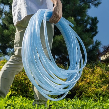 Шланг поливочный прозрачный армированный Palisad 3-х слойный, 1/2&quot;, 25 м 67361 купить в Екатеринбурге