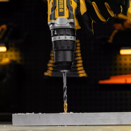 Сверло спиральное по металлу Denzel 7,0 x 109мм, Р6М5, Golden Tip, многогранная заточка 718280 купить в Екатеринбурге