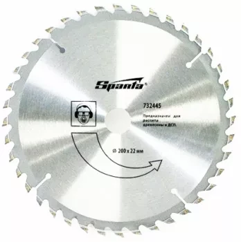 Пильный диск по дереву, 200 х 22мм, 40 зубьев  SPARTA 732445 купить в Екатеринбурге