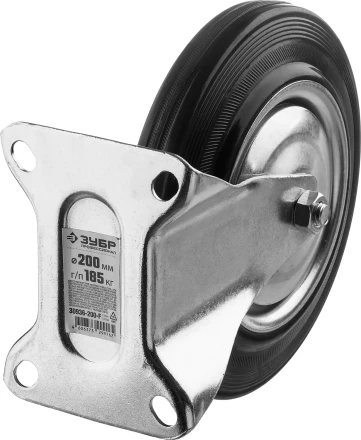 Колеса неповоротные из литой резины с металлическим диском серия ПРОФЕССИОНАЛ купить в Екатеринбурге