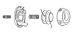 Катушка триммерная полуавтоматическая легкая заправка лески гайка M10x1.25 левая резьба винт M10-M10 левая резьба подшипник  DENZEL 96318 купить в Екатеринбурге