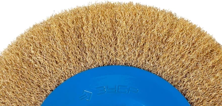 ЗУБР &quot;ПРОФЕССИОНАЛ&quot;. Щетка дисковая для точильно-шлифовального станка, витая стальная латунирован проволока 0,3мм, 150х32мм 35186-150_z01 купить в Екатеринбурге