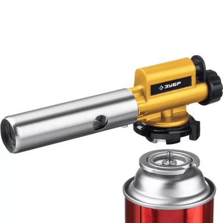 ЗУБР ГПМ-800, 1300°C, цельнометаллическая, газовая горелка с пьезоподжигом на баллон с цанговым соединением, Профессионал (55550) купить в Екатеринбурге