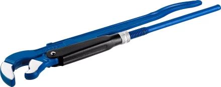 Ключ трубный рычажный ЗУБР &quot;ПРОФЕССИОНАЛ&quot;, тип &quot;S&quot;, изогнутые губки для труднодоступных мест, цельнокованный, Сr-V,  № 3, 2&quot; 27336-3_z01 купить в Екатеринбурге