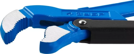 Ключ трубный рычажный ЗУБР &quot;ПРОФЕССИОНАЛ&quot;, тип &quot;S&quot;, изогнутые губки для труднодоступных мест, цельнокованный, Сr-V,  № 3, 2&quot; 27336-3_z01 купить в Екатеринбурге