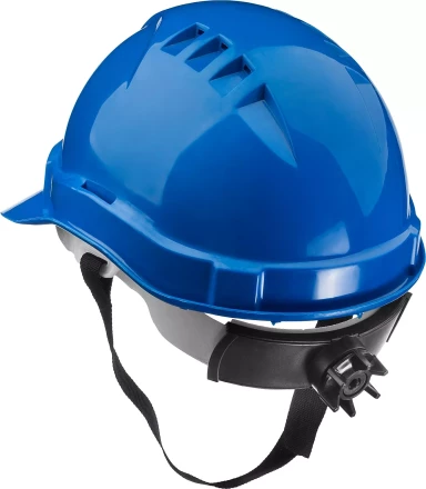 Каска защитная ЗУБР &quot;ЭКСПЕРТ&quot; храповый механизм регулировки размера, синяя 11094-3 купить в Екатеринбурге