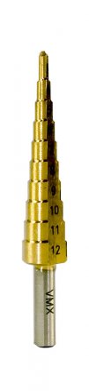 Сверло для металла ступенчатое 3-12мм 10 ступ шаг 1 ход 5 VMX 511630 купить в Екатеринбурге