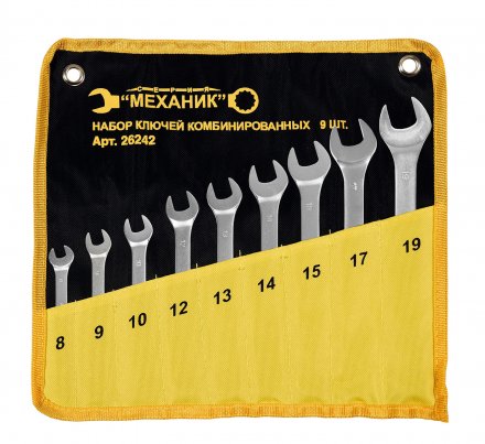 Набор ключей комбинированных 9 шт. чехол Энкор 26242 купить в Екатеринбурге