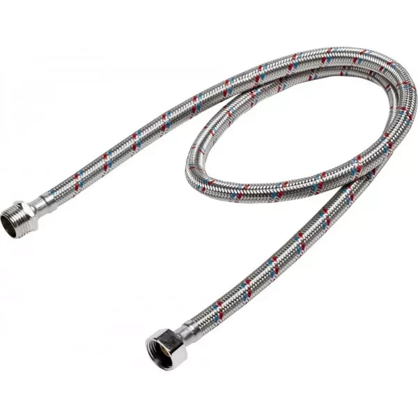 Подводка гибкая STAYER для воды, оплетка из нержавеющей стали, г/ш 1/2" - 1м 51015-G/S-100 купить в Екатеринбурге