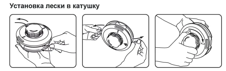 Катушка триммерная  полуавтоматическа легкая заправка лески, гайка M10x1.25 левая резьба винт M10-M10 левая резьба алюминиевая кнопка  DENZEL 96322 купить в Екатеринбурге