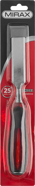 Стамеска MIRAX с двухкомпонентной прозрачной рукояткой, 25мм 1810-25 купить в Екатеринбурге