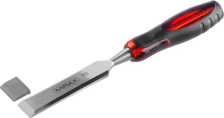 Стамеска MIRAX с двухкомпонентной прозрачной рукояткой, 25мм 1810-25 купить в Екатеринбурге