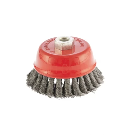 Щетка для УШМ 125 мм М14 &quot;чашка&quot; двухрядная крученая проволока 0,35 мм MTX 74678 купить в Екатеринбурге