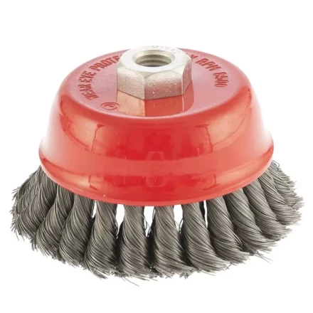 Щетка для УШМ 125 мм М14 &quot;чашка&quot; двухрядная крученая проволока 0,35 мм MTX 74678 купить в Екатеринбурге