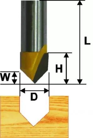 Фреза пазовая галтельная ф127 мм V-обр 90° хвостовик 8 мм 9308 купить в Екатеринбурге