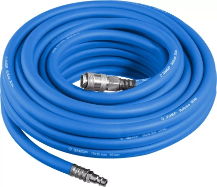 ЗУБР 10 м, 10 х 15 мм, 20 бар, воздушный шланг с фитингами рапид, Профессионал (6481-10) купить в Екатеринбурге