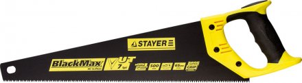Ножовка универсальная (пила) STAYER BlackMAX 500 мм, 7TPI, тефлон покрытие, рез вдоль и поперек волокон, для средних заготовок, фанеры, ДСП, МДФ 2-15081-50 купить в Екатеринбурге