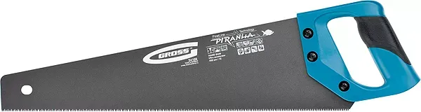 Ножовка по дереву "PIRANHA",550 мм,11-12 TPI,зуб-3D,кал.зуб,тефл.покр.полотна,2-х комп.рук-ка GROSS 24108 купить в Екатеринбурге