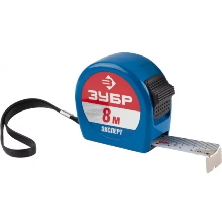 Рулетка ЗУБР, алюмин корпус повышенной прочности, нейлон покрытие, компактная эргоном конструкция, 8м/25мм 34058-08-25 купить в Екатеринбурге