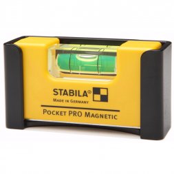 Уровень тип  Pocket Pro Magnetic 70x20x40мм в алюминиевом корпусе с магнитами с V-образным пазом  STABILA