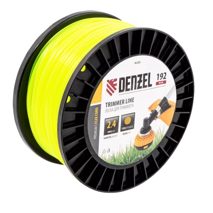 Леска для триммера круглая Denzel, 2,4мм х 192м, на DIN катушке FLEX CORD, 96280 купить в Екатеринбурге