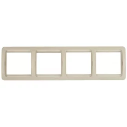 Панель СВЕТОЗАР &quot;ГАММА&quot; четверная горизонтальная, цвет бежевый SV-54150-B