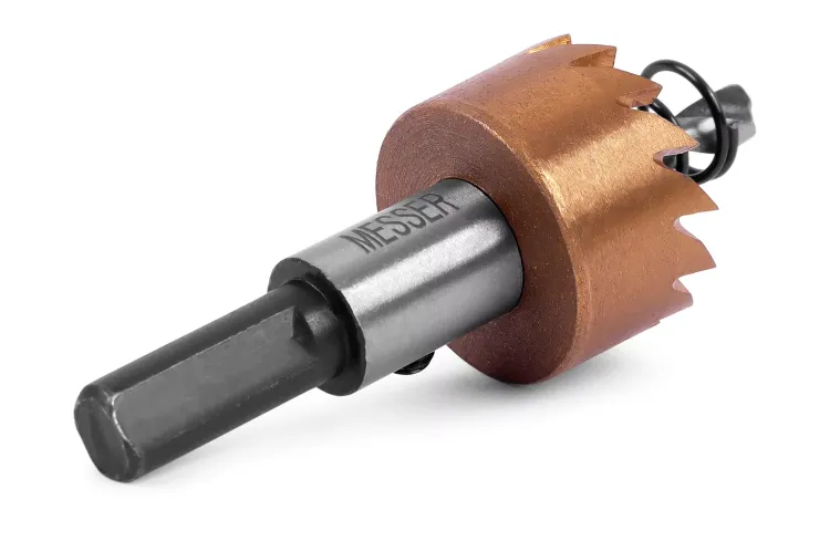 HSS-TiN коронка MESSER  23мм с центр. сверлом и толкающей пружиной для  лист. материала  до 2 мм ц/х купить в Екатеринбурге