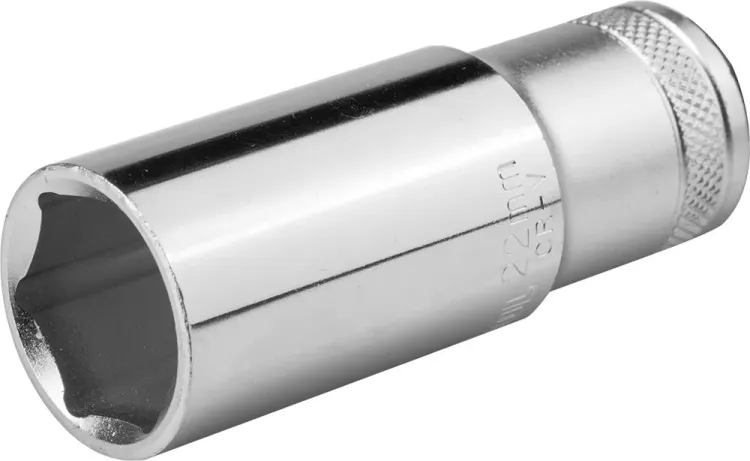 Торцовая головка KRAFTOOL "INDUSTRIE QUALITAT", удлиненная, Cr-V, FLANK, хромосатинированная, 1/2", 22 мм 27807-22_z01 купить в Екатеринбурге