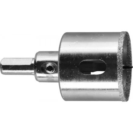 Коронка ЗУБР алмазная в сборе по кафелю, керамике с центрирующим сверлом и имбусовым ключом, зерно 60, 38мм 29850-38 купить в Екатеринбурге