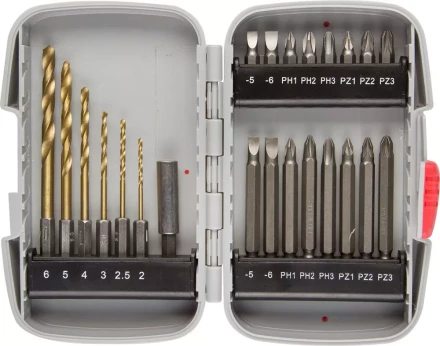 Набор ЗУБР &quot;МАСТЕР&quot;: Насадки для шуруповерта и дрели, биты, биты-сверла, адаптер, 23 предмета 26056-H23 купить в Екатеринбурге