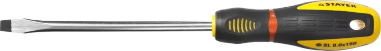 Отвертка STAYER "PROFI" "PROTech", двухкомп рукоятка, намагниченная, Cr-Mo, SL8,0x150мм 25131-08-15_z02 купить в Екатеринбурге