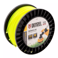 Леска для триммера круглая Denzel, 3,0мм х 123м, на DIN катушке FLEX CORD, 96282