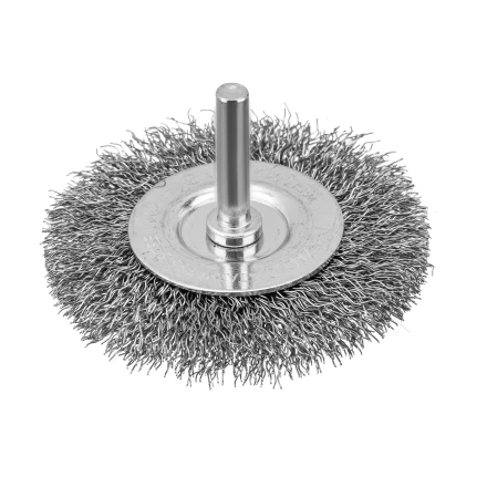 Набор щеток для дрели Denzel, 2 Плоские 50-75мм, 3 Чашки 25-50-75мм, шпилька,  нерж.вит. проволока 74493 купить в Екатеринбурге