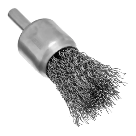 Набор щеток для дрели Denzel, 2 Плоские 50-75мм, 3 Чашки 25-50-75мм, шпилька,  нерж.вит. проволока 74493 купить в Екатеринбурге