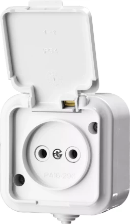 Розетка STAYER &quot;MASTER&quot; &quot;MAXIMA&quot; одноместная, с защитной крышкой, IP54, 10А, 220В 54305-W купить в Екатеринбурге