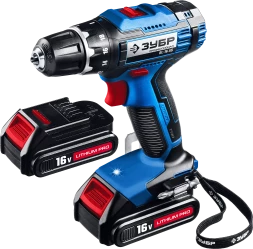 Дрель-шуруповерт 2 АКБ DL-16 A5 серия ПРОФЕССИОНАЛ