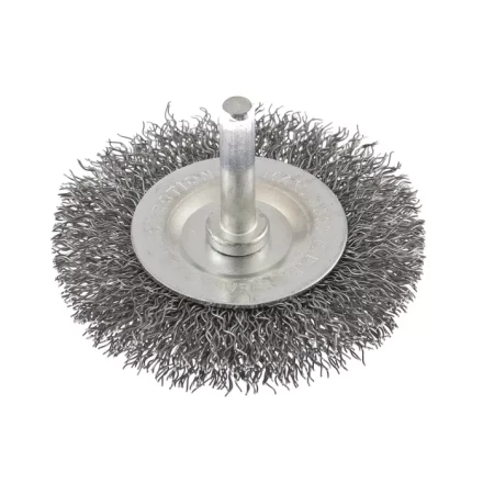 Щетка для дрели 60 мм плоская со шпилькой витая проволока  СИБРТЕХ 744467 купить в Екатеринбурге