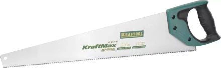 Ножовка универсальная (пила) KRAFTOOL &quot;KraftMax-9&quot; 9TPI, 550мм, 3D зуб, точный рез вдоль и поперек всех видов материалов, средних и мелких заготовок 15220-55 купить в Екатеринбурге
