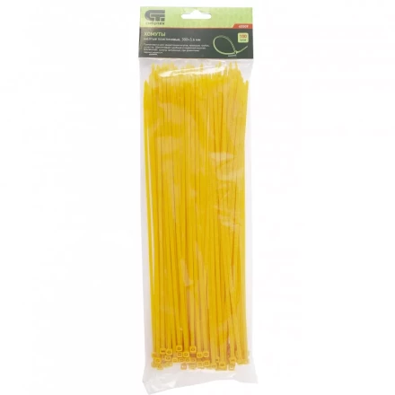 Хомуты 300х3,6 мм пластиковые желтые 100 штук СИБРТЕХ 45509 купить в Екатеринбурге