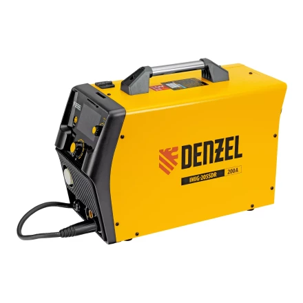 Аппарат инвертор. полуавтомат. cварки Denzel IMIG-205SDR, 200 А, ПВ 60%, катушка 5 кг купить в Екатеринбурге