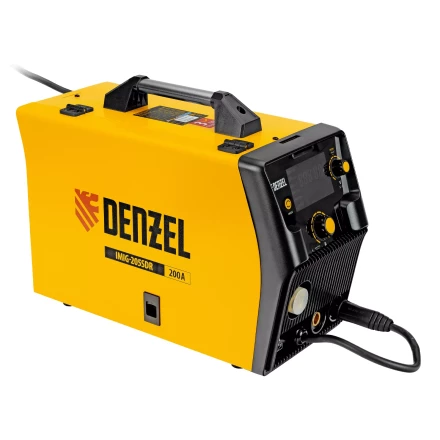 Аппарат инвертор. полуавтомат. cварки Denzel IMIG-205SDR, 200 А, ПВ 60%, катушка 5 кг купить в Екатеринбурге