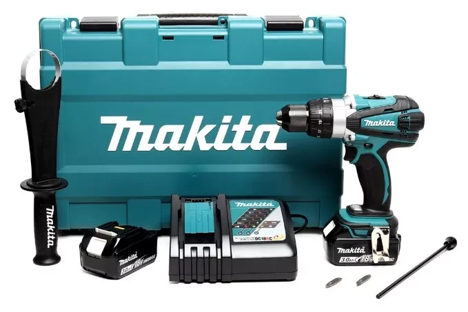 Аккумуляторная ударная дрель-шуруповерт Makita DHP458RFE купить в Екатеринбурге
