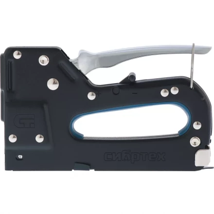 Степлер мебельный металлический регулируемый тип скобы 53, 4-14 мм СИБРТЕХ 40101 купить в Екатеринбурге