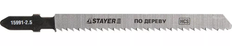 Полотна STAYER "PROFI", T101BR, для эл/лобзика, HCS, по дереву, фанере, ламинату, обратн. рез, EU-хвост., шаг 2,5мм, 75мм, 2шт 15991-2.5_z01 купить в Екатеринбурге