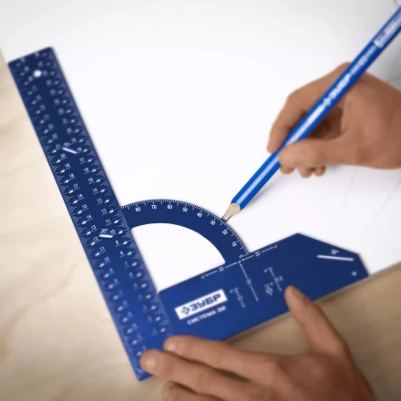 ЗУБР Система-32, разметочный мебельный угольник, Профессионал (34398-30) купить в Екатеринбурге