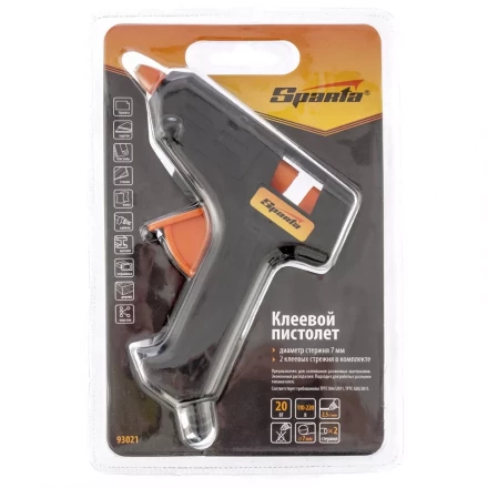 Клеевой пистолет 7 мм 20 Вт 2,5 г./мин. SPARTA 93021 купить в Екатеринбурге