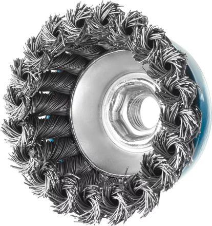 ЗУБР &quot;ПРОФЕССИОНАЛ&quot;. Щетка чашечная для УШМ, плетеные пучки стальной проволоки 0,5мм, 65ммхМ14 35275-065_z02 купить в Екатеринбурге